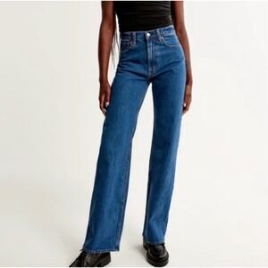 Abercrombie & Fitch Womens The '90s Relaxed Jean High Rise Size 30/10 Blue